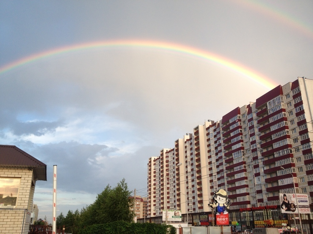 Ставрополь окольцевала двойная радуга