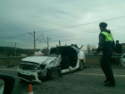 В Кисловодске в результате ДТП разворотило "Приору": водитель погиб
