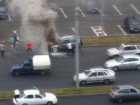 Инцидент с горящим автомобилем на Южном рынке в Ставрополе попал на видео