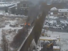 Строительный вагончик полностью выгорел почти за три часа в Ставрополе 