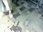 Затопленная Провалом площадь стала разваливаться на куски и попала на видео