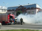 Автомобиль загорелся в пробке в Ставрополе