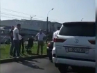Белый "Лексус" не поделил дорогу с "Опелем" на проспекте Кулакова в Ставрополе