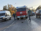 «Пожарка» и легковушка столкнулись на Кулакова в Ставрополе 
