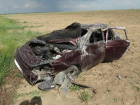 Водитель без прав на огромной скорости перевернул "Приору" на Ставрополье - пассажир погиб