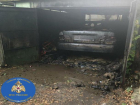 В Ставрополе в гараже сгорел Мерседес