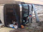 Автобус с пассажирами из Ставрополья опрокинулся в кювет в Волгоградской области