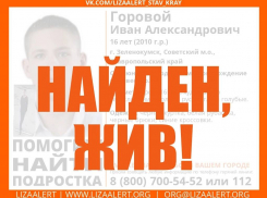 Пропавшего 16-летнего мальчика объявили в розыск в Зеленокумске