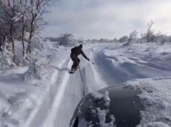 Ставропольские сноубордисты устроили экстремальные катания на Беспутских полянах