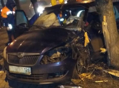 Женщина на «Шкоде» врезалась в дерево в районе Ставропольского цирка