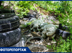 Река Ташла в Ставрополе утопает в мусоре