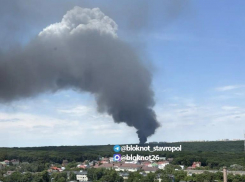 Дым закрыл полнеба: сильный пожар заметили жители Ставрополя