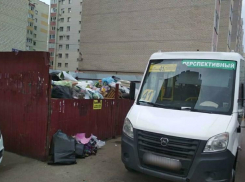 В Ставрополе маршрутка мешает вывозу мусора