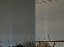 Мороз создал световые столбы над КМВ в ночь перед Крещением 