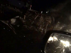 «Лада-Ларгус» взорвалась и превратилась в груду металла в ДТП на выезде из Ставрополя