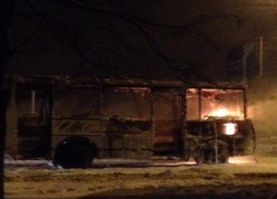 Пассажирский ПАЗик сгорел дотла в Ставрополе