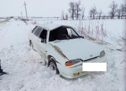 ВАЗ -2115 на летней резине перевернулся на Ставрополье