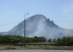 Около Минеральных Вод горела лесополоса