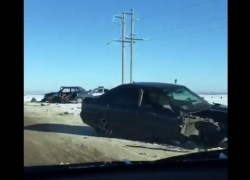 В страшном столкновении ВАЗ и "Ауди" на трассе Ставрополья пострадали двое мужчин