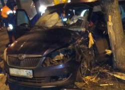 Женщина на «Шкоде» врезалась в дерево в районе Ставропольского цирка