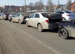 Пять автомобилей столкнулись на улице Мира в Ставрополе