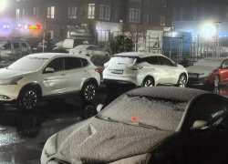 Снег выпал в Ставрополе ночью 8 апреля 