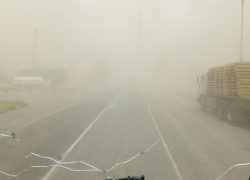 Мощная пылевая буря накрыла Буденновск