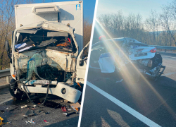 Машина ДПС и большегруз столкнулись в Минводах