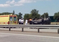 Автобус с пассажирами из Армении перевернулся на трассе под Минеральными Водами, - есть пострадавшие