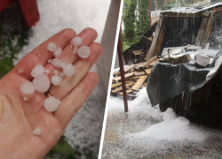 Сильный град прошел в Ставрополе: фото и видео последствий