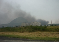 В МинВодах горела несанкционированная свалка