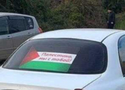 Водитель в Ставрополе получил нагоняй от полиции за флаг Палестины на авто 