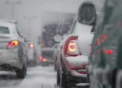 Из-за жуткой непогоды ограничено движение на трассе в Ставропольском крае 