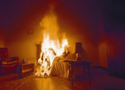 Квартира загорелась на улице Льва Толстого в Ставрополе