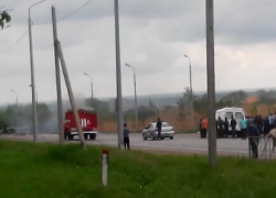 КамАЗ взорвался на Ставрополье 