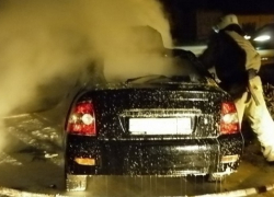 «Приора» сгорела после столкновения с трактором на Ставрополье