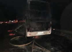 Рейсовый автобус «Москва-Ставрополь» полностью уничтожен огнем под Воронежем