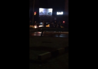 В Пятигорске ночью станцевали лезгинку посреди дороги