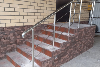 Лестничные ограждения из нержавеющей стали. "Перила26" - 