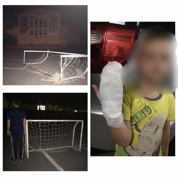 На ребёнка упали футбольные ворота во дворе школы Пятигорска