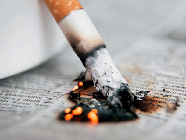 Житель Минвод чуть не умер по вине непотушенной сигареты