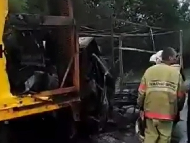 Водитель «ГАЗели» сгорел заживо в страшной аварии на Ставрополье