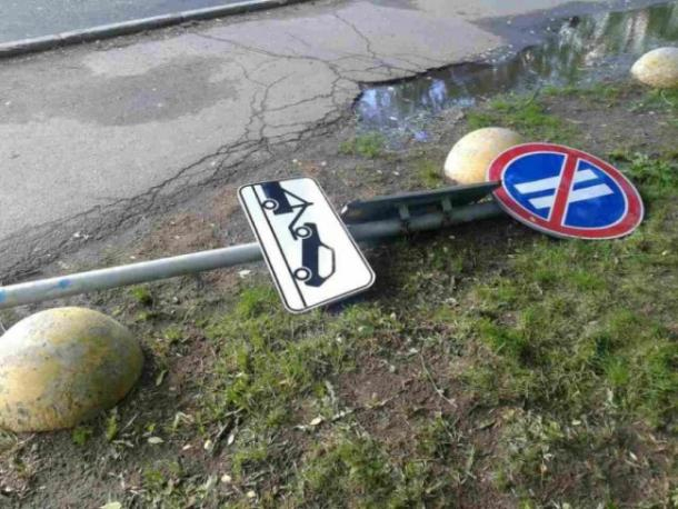 На Ставрополье мужчина пытался украсть дорожный знак