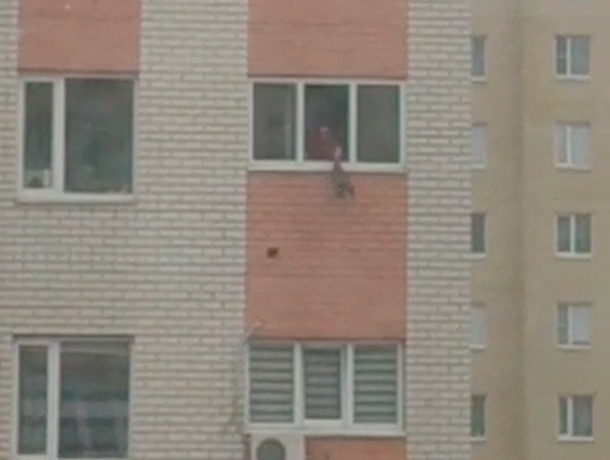 Женщина выбрасывает мусор из окна дома на головы людям в Ставрополе