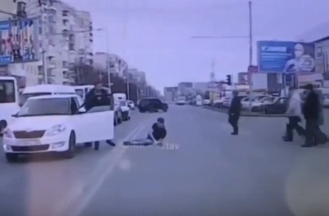 Избиение пешехода на «зебре» в Ставрополе попало на видео