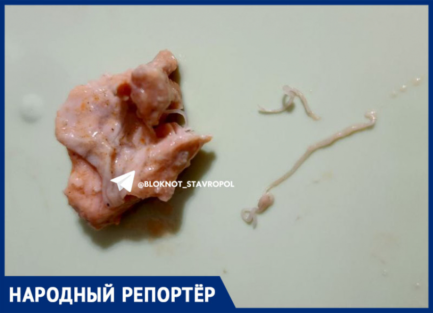 Жительница Ставрополя обнаружила несколько глистов в магазинной горбуше