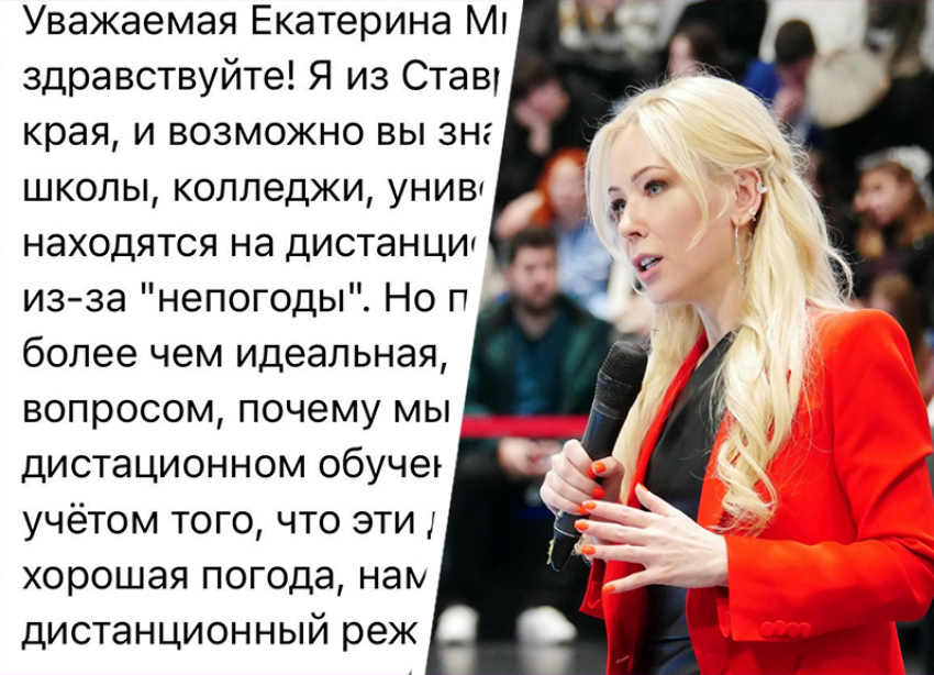 «Мы сидим дома»: ставропольские школьники пожаловались Мизулиной на запрет посещения школы