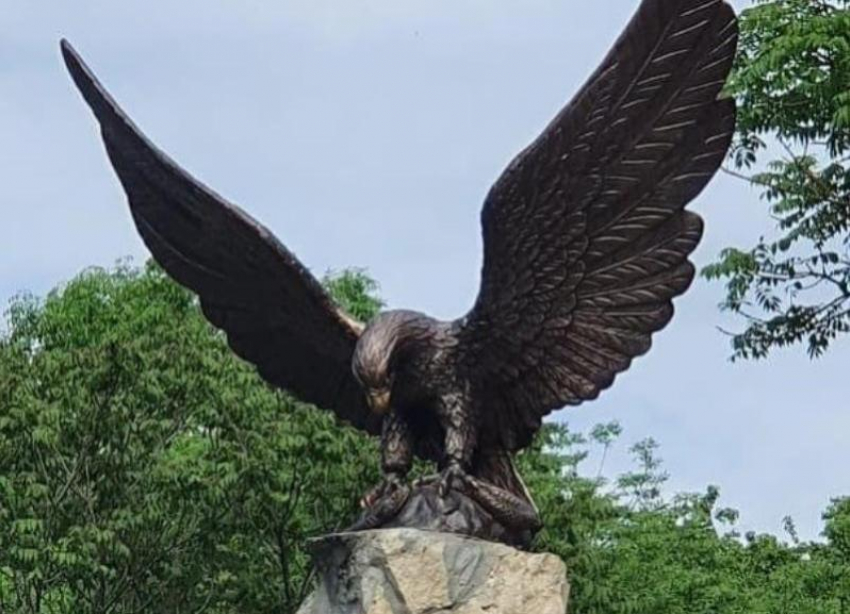 В Железноводске установили самого большого бронзового орла на КМВ