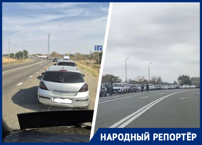 Нескончаемую очередь среди автомобилей за топливом нашли в Ставропольском крае