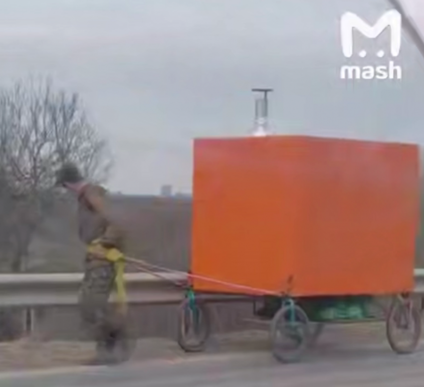 С повозкой пешком в Америку: необычный ставрополец замечен на российских трассах 